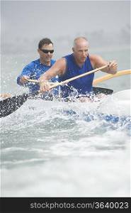 Outrigger canoeing team of two