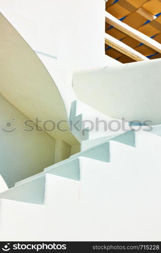 Outside staircase of traditional greek house in Myconos Island, Greece - architectural detail