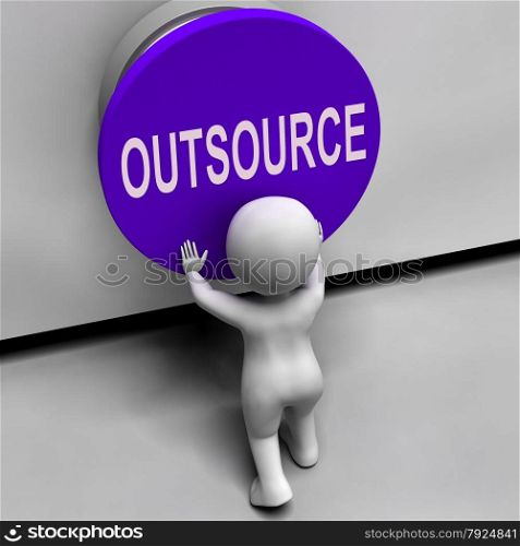 Outsource Button Meaning Freelancer Or Independent Worker