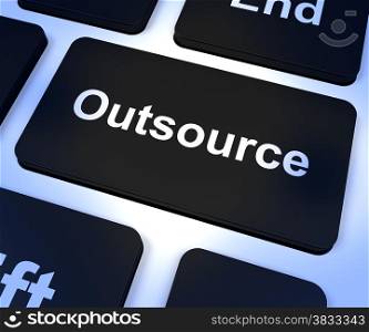 Outsource Key Showing Subcontracting And Freelance. Outsource Key Shows Subcontracting And Freelance