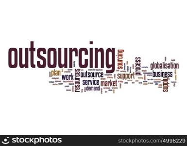 Outsourcing word cloud