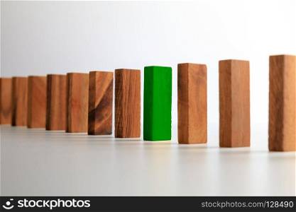 outstanding wooden block, different selection concept
