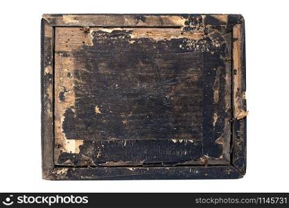 over 100 year old picture frame, back, ancient wood with wood wormholes