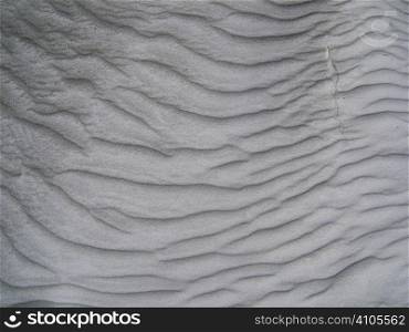 overhead view of ripples of sand