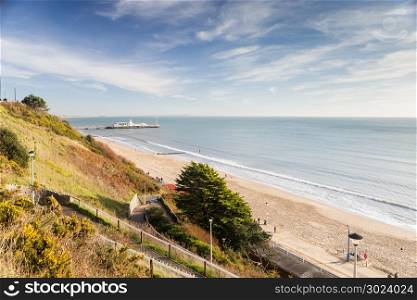 Overlooking Bournemouth Beach and Pier Dorset England UK Europe