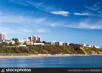 Overlooking Bournemouth Beach photographed from the Pier Dorset England UK Europe