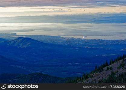 Overlooking Port Angeles and the Strait of Juan de Fuca from Olympic National Park