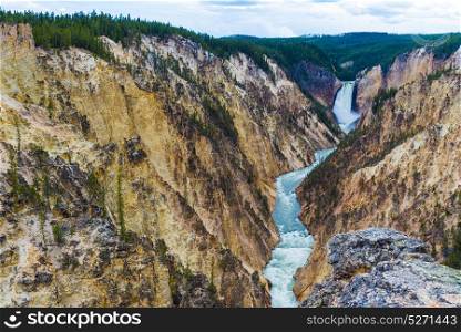 Overlooking the Yellowstone Grand Canyon