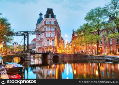 Overview of Amsterdam, the Netherlands in the morning