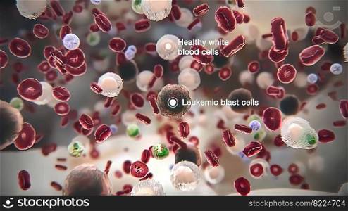 Overview of Blood 3d illustration. Overview of Blood