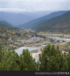 Overview of Punakha District, Punakha Valley Bhutan