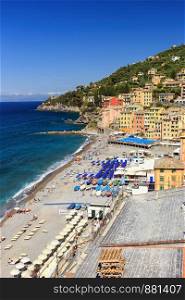 overview of Sori, small town in Liguria, Italy. overview of Sori, Italy