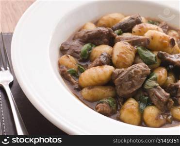 Oxtail Braised in Red Wine with Basil Gnocchi