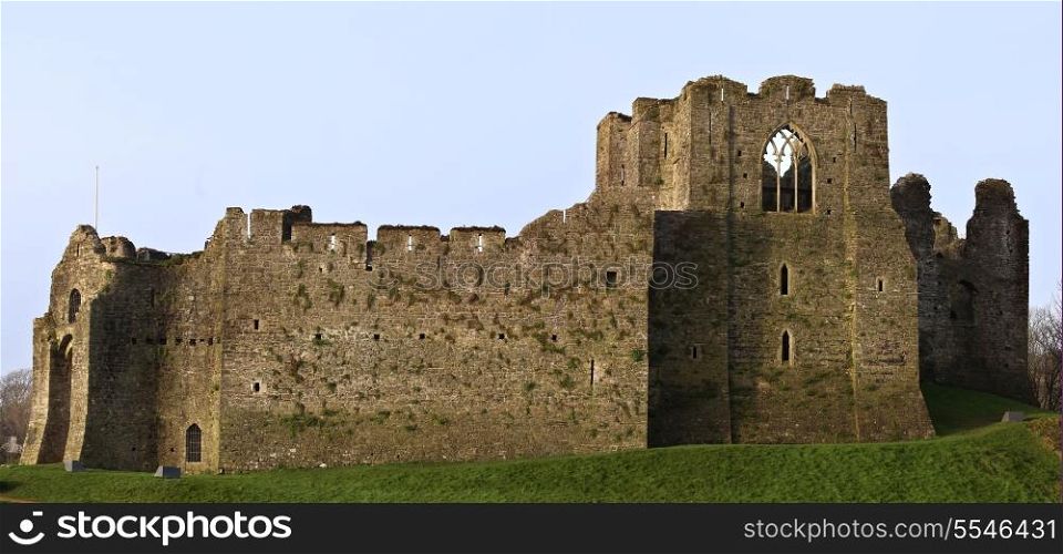 Oystermouth Castle, Mumbles, South Wales. The 12th Century Norman castle was restored in the 13th century after a violent first 100 years, then gradually decayed over the next few hundred years. It was restored again in the 19th Century and is now a tourist attraction.
