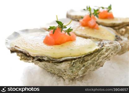 oysters with sauce