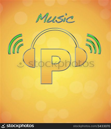 P, music logo.