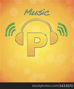 P, music logo.