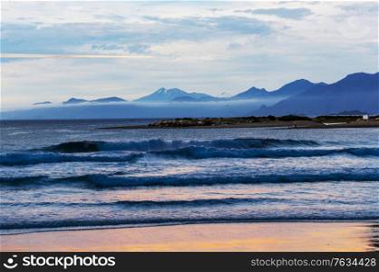 Pacific ocean coast along Carretera Austral, Patagonia, Chile