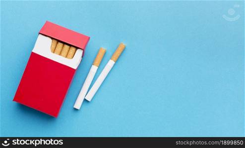 pack cigarettes with copy space. Resolution and high quality beautiful photo. pack cigarettes with copy space. High quality beautiful photo concept