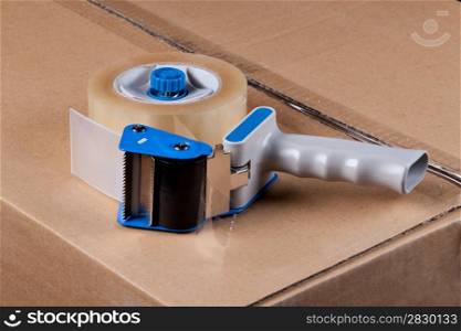 Packaging Tape Gun Dispenser. Packaging Tape Gun Dispenser Isolated Over White