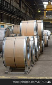 Packed galvanized steel coil