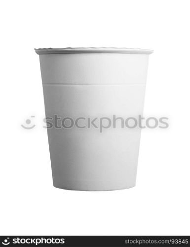 packing Cup white. packaging white Cup design over a white background