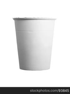 packing Cup white. packaging white Cup design over a white background