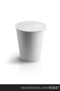 packing Cup white. packaging white Cup design over a white background