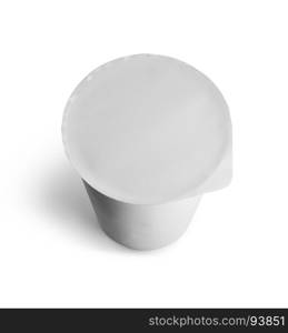 packing Cup white. packaging white Cup design over a white background