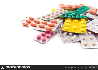 packs of medical pills and tablets