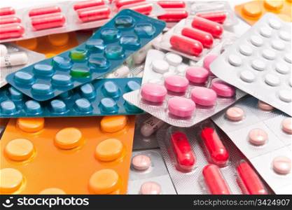 packs of medical pills and tablets