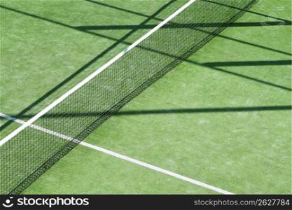 paddle tennis green grass field texture white lines