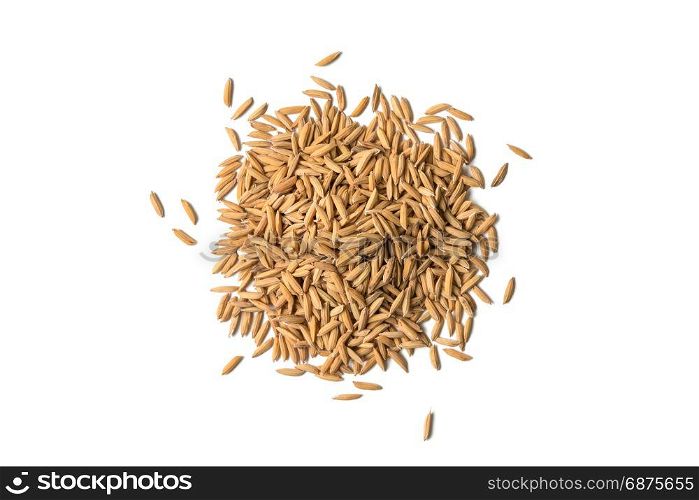 paddy heap on white background