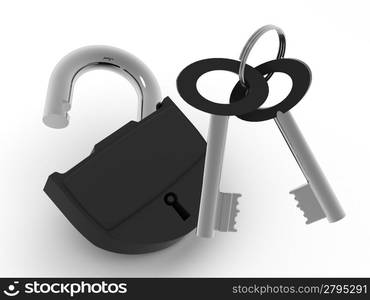 Padlock. 3d