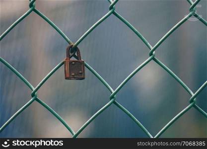 padlock on the fence