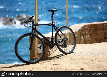 Padlocked bicycle
