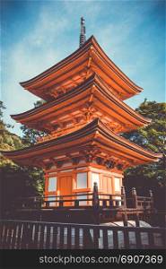Pagoda at the kiyomizu-dera temple, Gion, Kyoto, Japan. Pagoda at the kiyomizu-dera temple, Kyoto, Japan