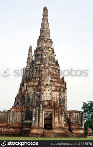 Pagoda in wat Chai WAttanaram in Ayuthaya, Thaland