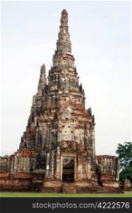 Pagoda in wat Chai WAttanaram in Ayuthaya, Thaland