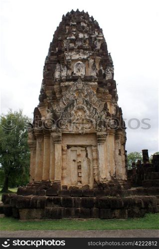 Pagoda in wat Phra Phai Luang in old Sukhotai, Thailand