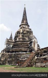 Pagoda in wat Phra Si Sanphet in Ayuthaya, central Thailand