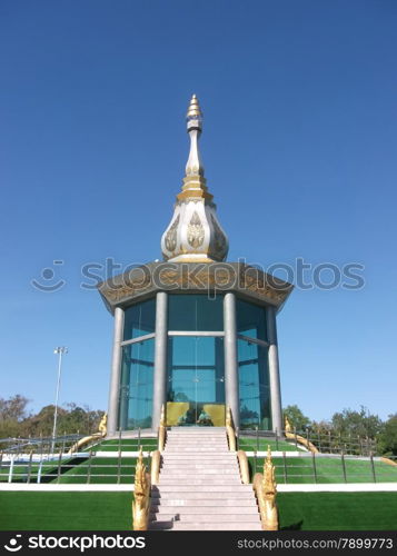 Pagoda is made of glass