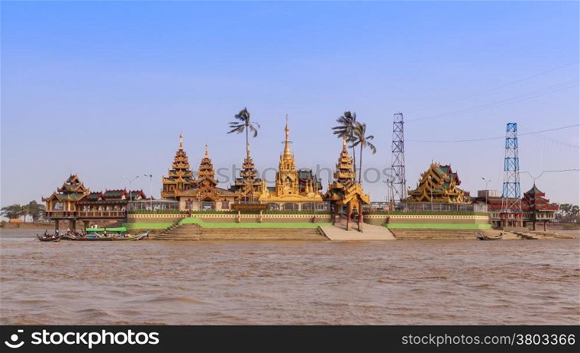 "Pagoda names "Ye Le Paya" in Syriam, Myanmar"