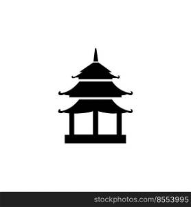 pagoda temple icon logo vector design template
