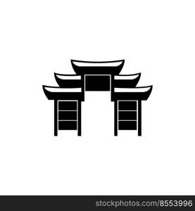 pagoda temple icon logo vector design template