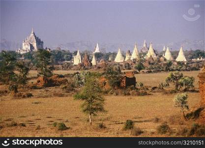 Pagodas on a landscape, Bagan, Myanmar