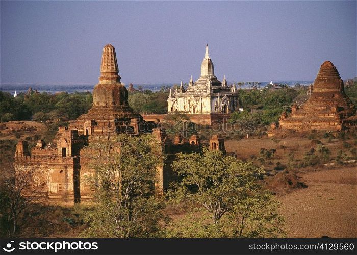 Pagodas on a landscape, Bagan, Myanmar