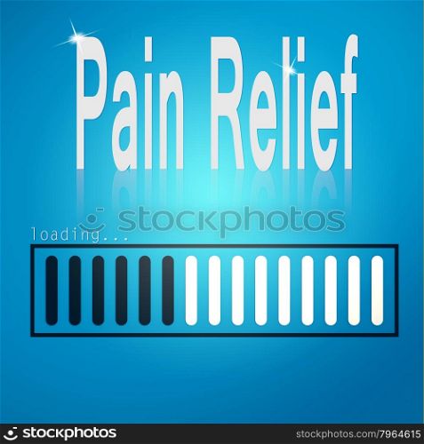 Pain relief blue loading bar image with hi-res rendered artwork that could be used for any graphic design.