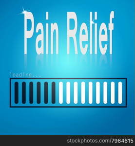 Pain relief blue loading bar image with hi-res rendered artwork that could be used for any graphic design.