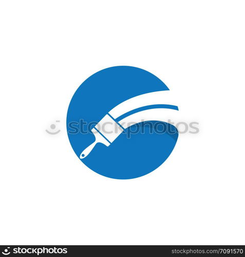 Paint brush Logo Template vector icon Illustration design